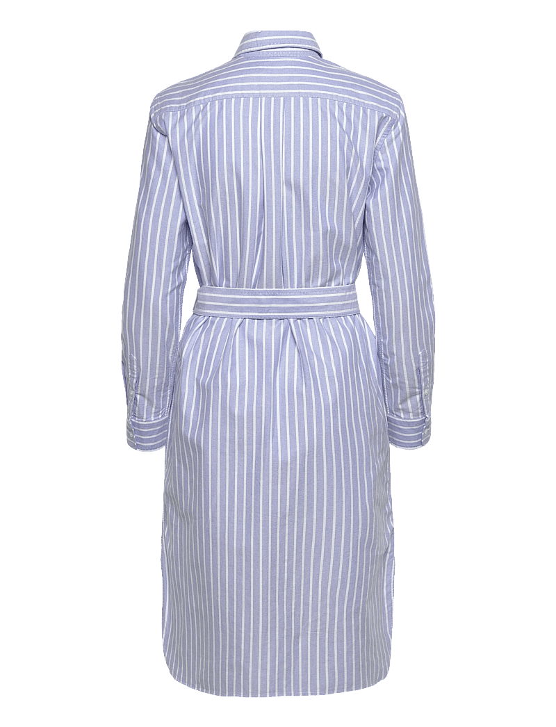 Polo Ralph Lauren - Striped Cotton Oxford Belted Shirtdress - skjortekjoler - 1153 harbor islan - 1