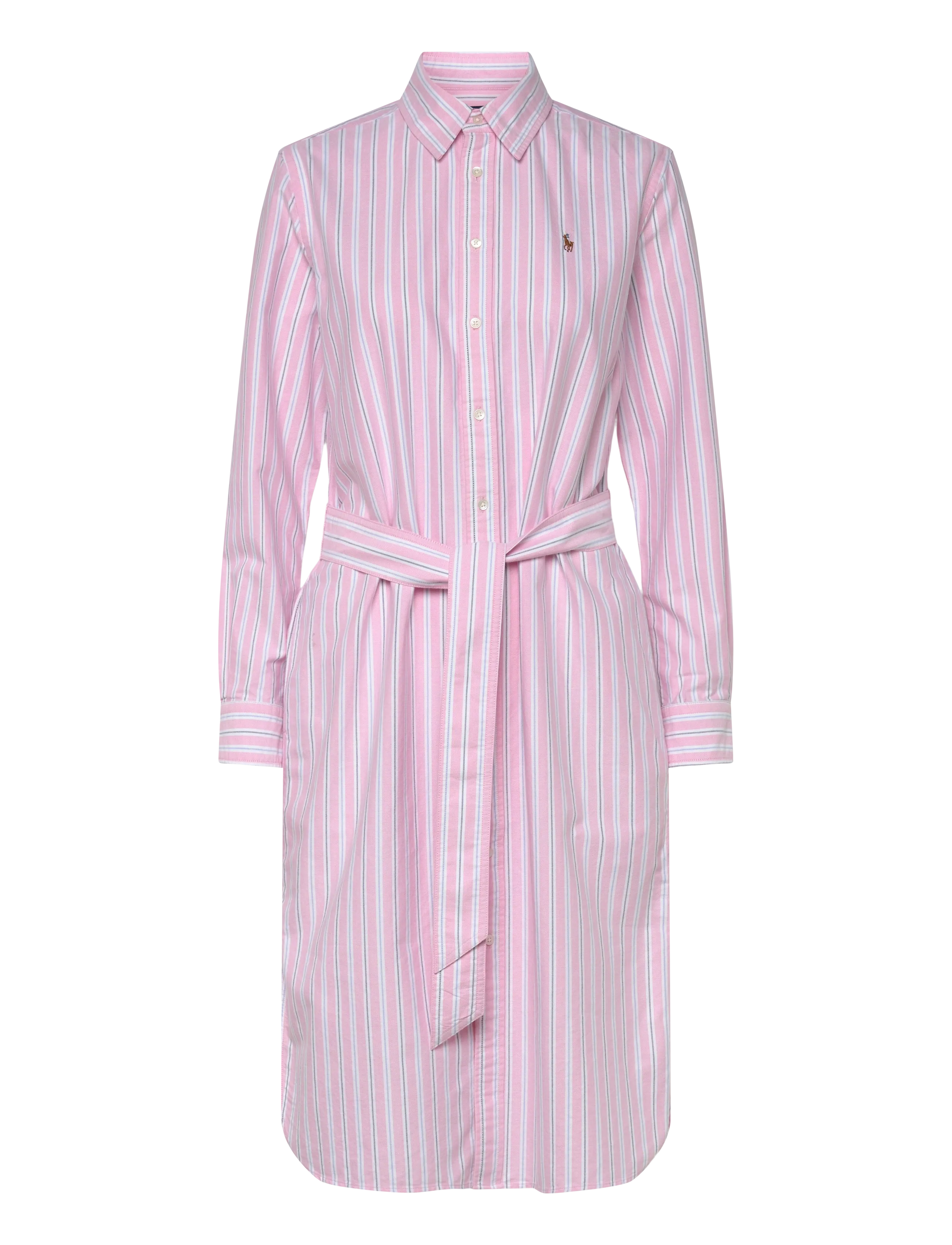 Polo Ralph Lauren 40/1 CTN OXFORD-LSL-DAD - Kleider - 169 PINK BLUE MUL / pink/rose