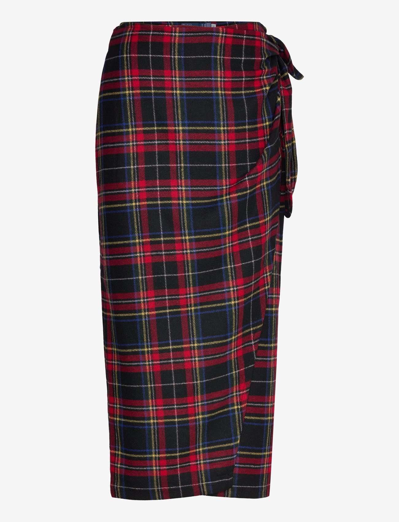 Polo Ralph Lauren - Plaid Twill Wrap Skirt - slå-om-nederdele - 1800 red black mu - 0