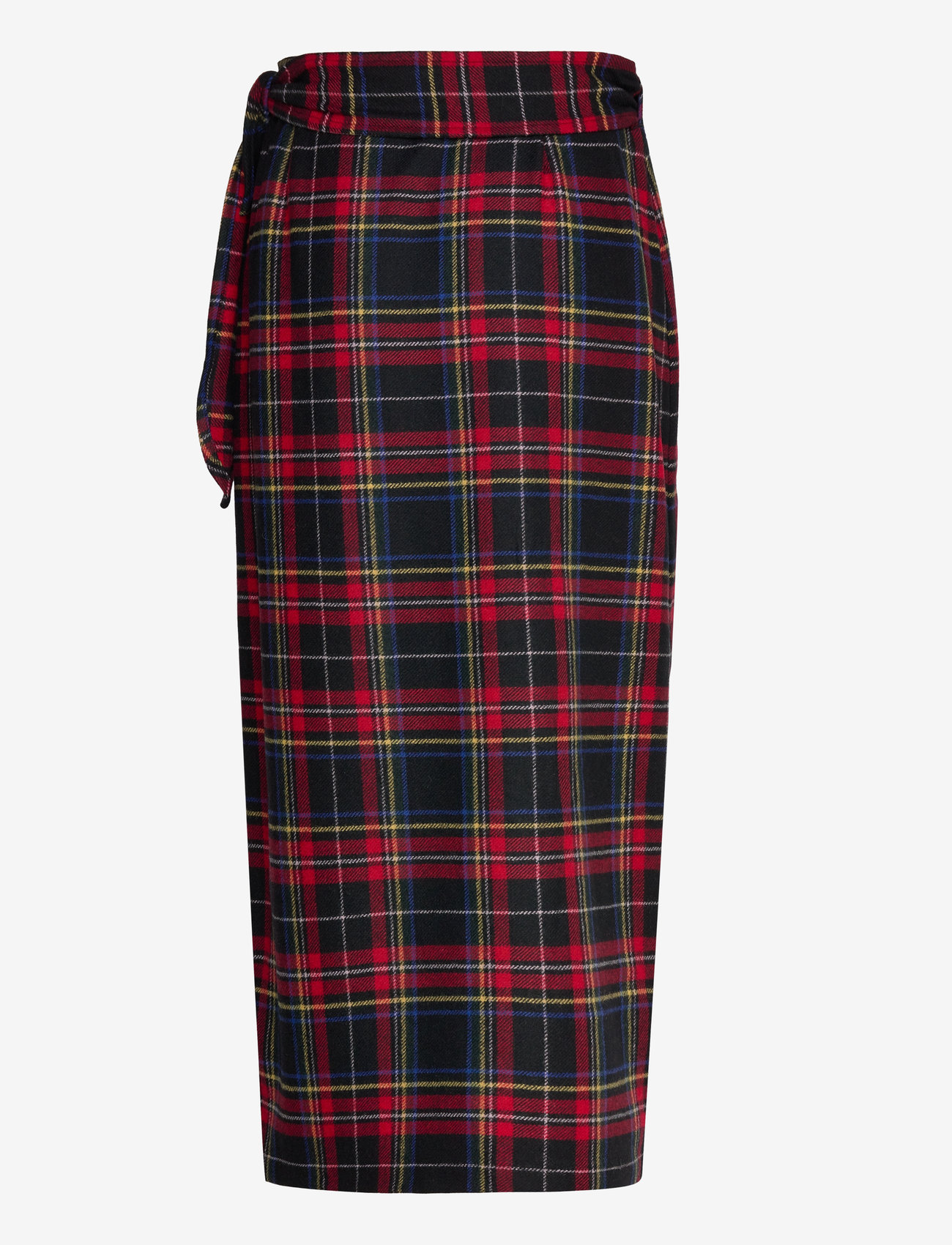 Polo Ralph Lauren - Plaid Twill Wrap Skirt - slå-om-nederdele - 1800 red black mu - 1