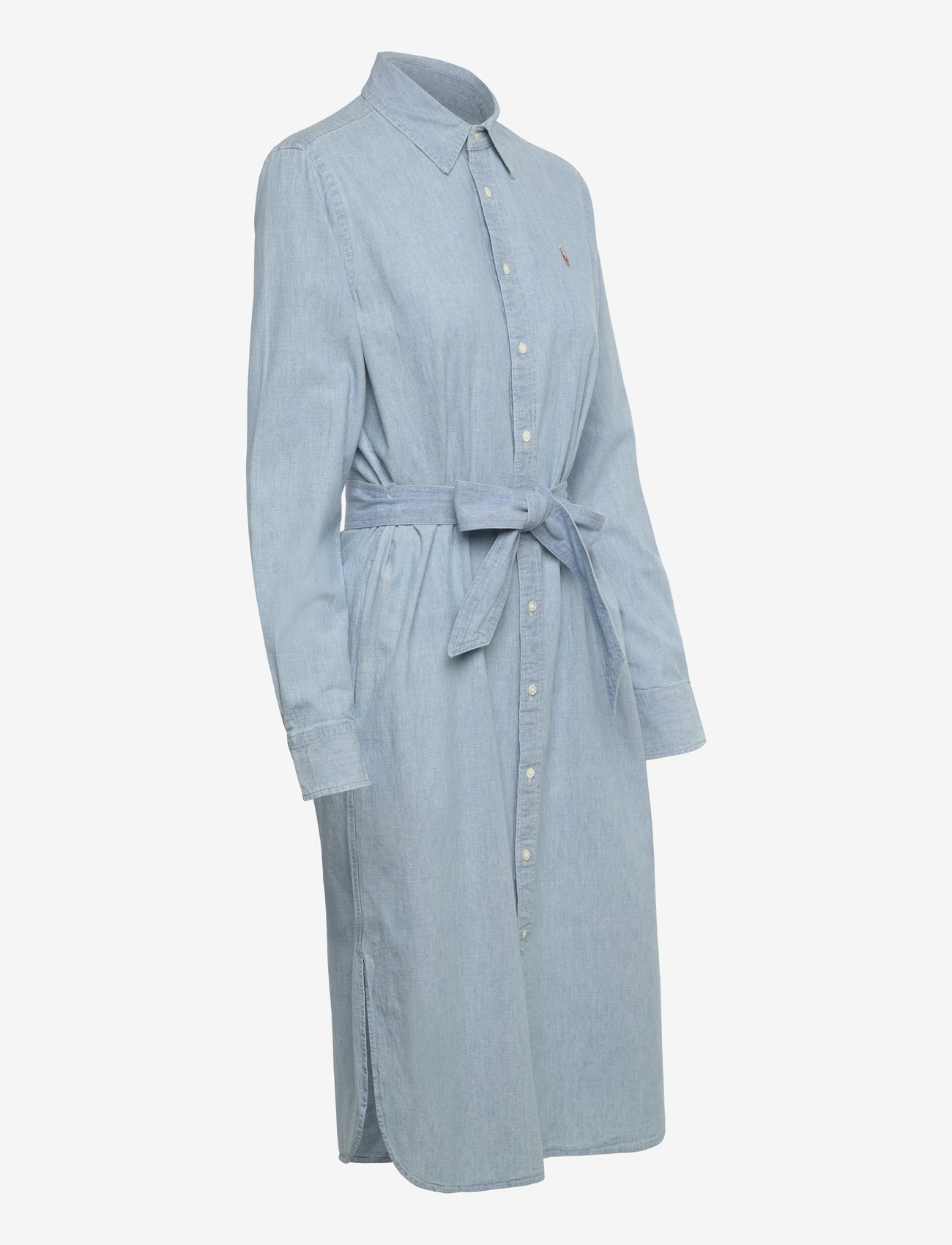 Polo Ralph Lauren - Cotton Chambray Belted Shirtdress - chambray - 2