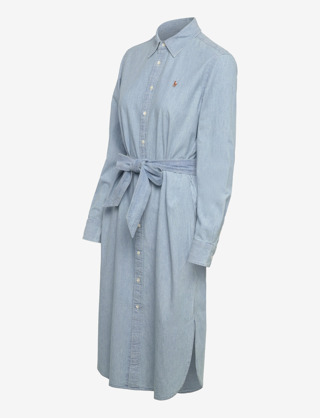 Polo Ralph Lauren - Cotton Chambray Belted Shirtdress - chambray - 3