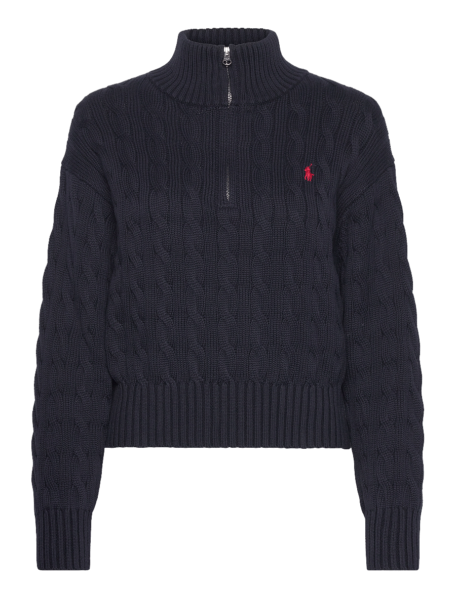 Polo Ralph Lauren - Cable-Knit Cotton Quarter-Zip Sweater - pullover - hunter navy - 1