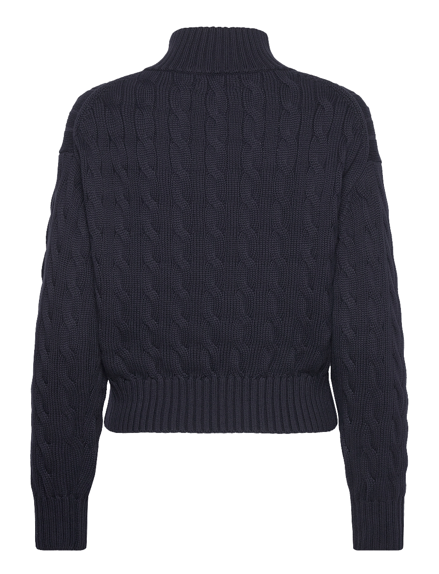 Polo Ralph Lauren - Cable-Knit Cotton Quarter-Zip Sweater - pullover - hunter navy - 2