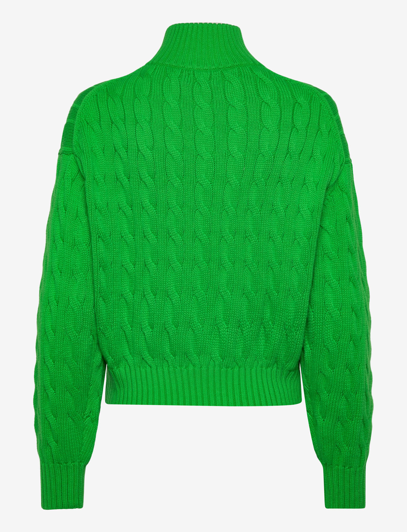 Polo Ralph Lauren - Cable-Knit Cotton Quarter-Zip Sweater - sweaters - palm green - 1