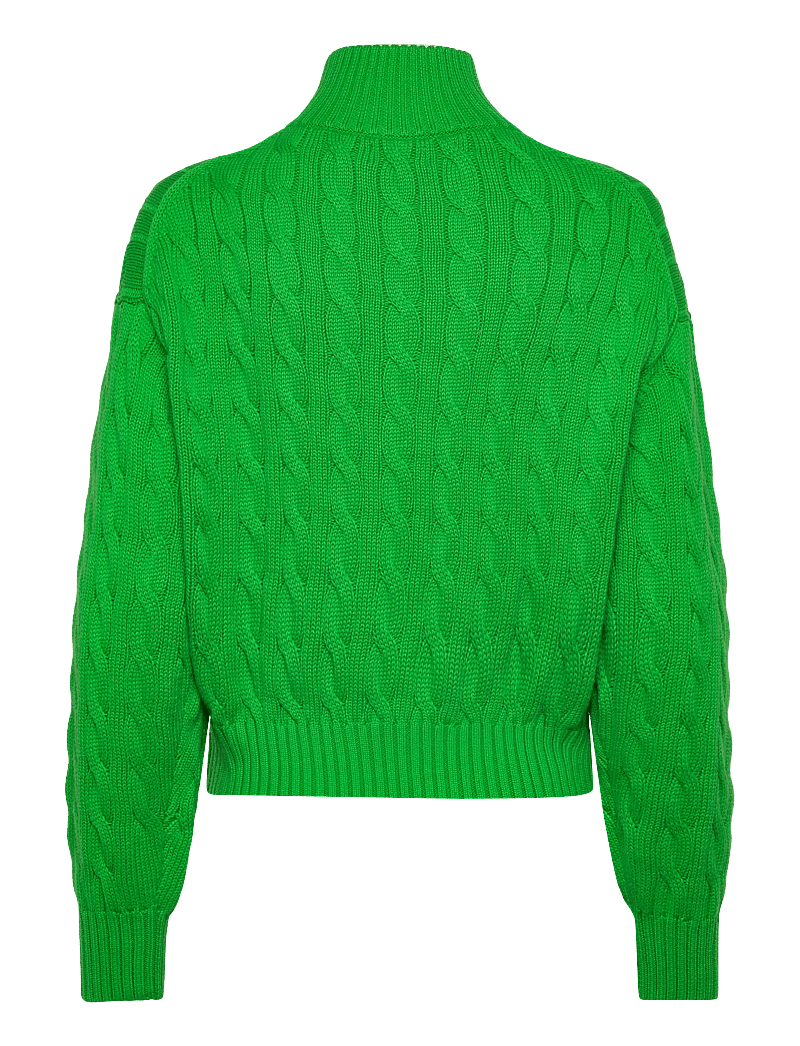 Polo Ralph Lauren - Cable-Knit Cotton Quarter-Zip Sweater - pullover - palm green - 1