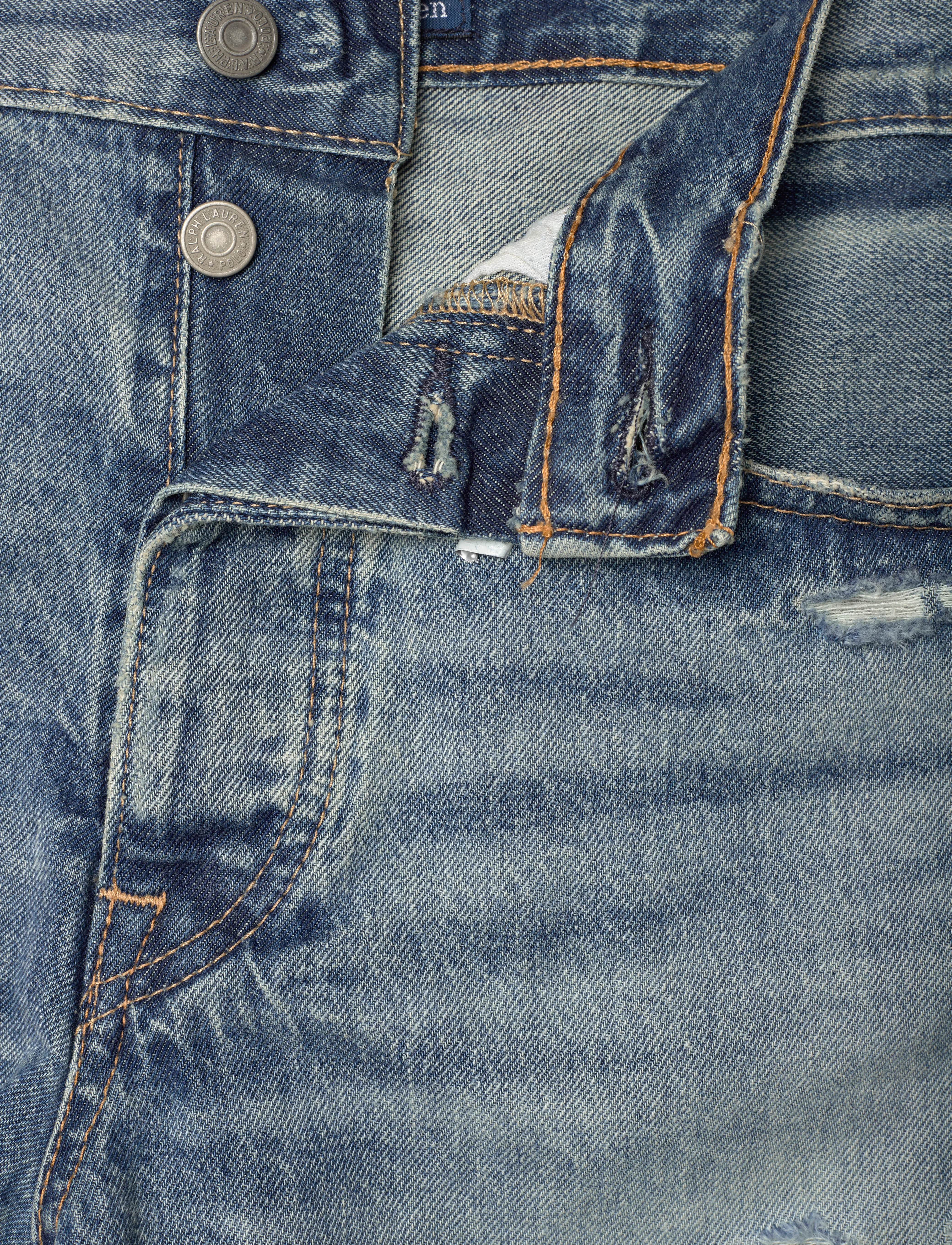 Polo Ralph Lauren - Distressed-Hem Denim Short - mixco wash - 3