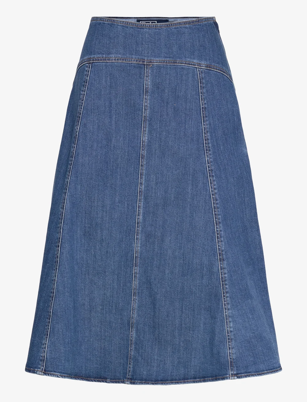 Polo Ralph Lauren - Paneled Denim A-Line Skirt - jeanskjolar - bostwich wash - 0