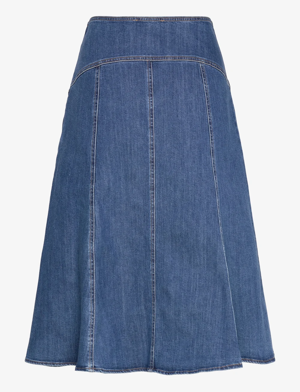 Polo Ralph Lauren - Paneled Denim A-Line Skirt - jeanskjolar - bostwich wash - 1