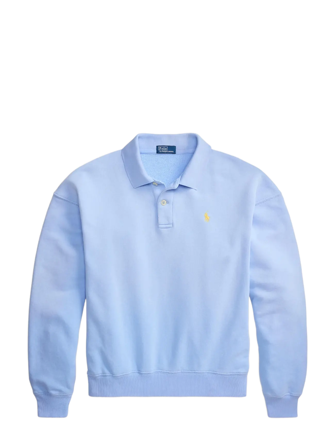 Polo Ralph Lauren Lightweight Fleece Long-Sleeve Polo - Tøj - BABY BLUE / blue