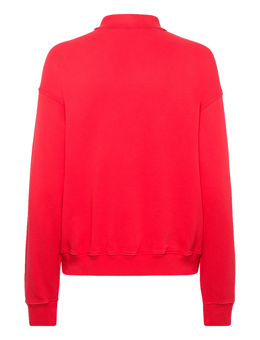 Polo Ralph Lauren - Lightweight Fleece Long-Sleeve Polo - langärmlige tops - bright hibiscus - 2