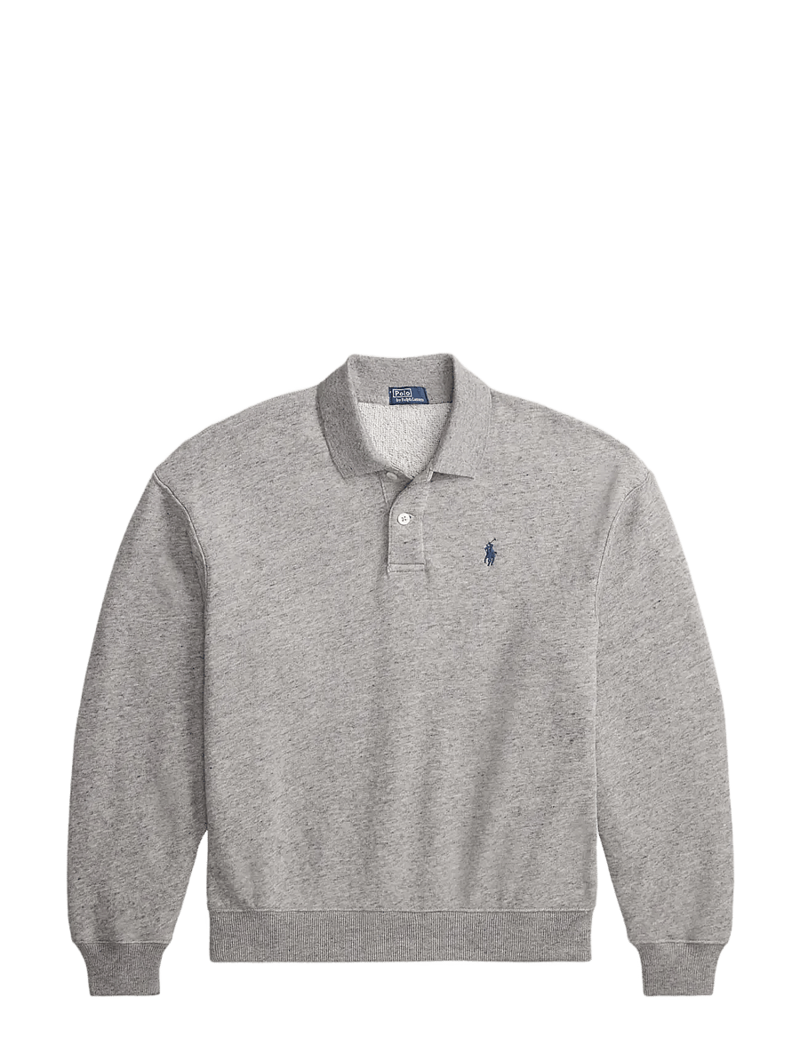 Polo Ralph Lauren - Lightweight Fleece Long-Sleeve Polo - langärmlige tops - dark vintage heat - 1