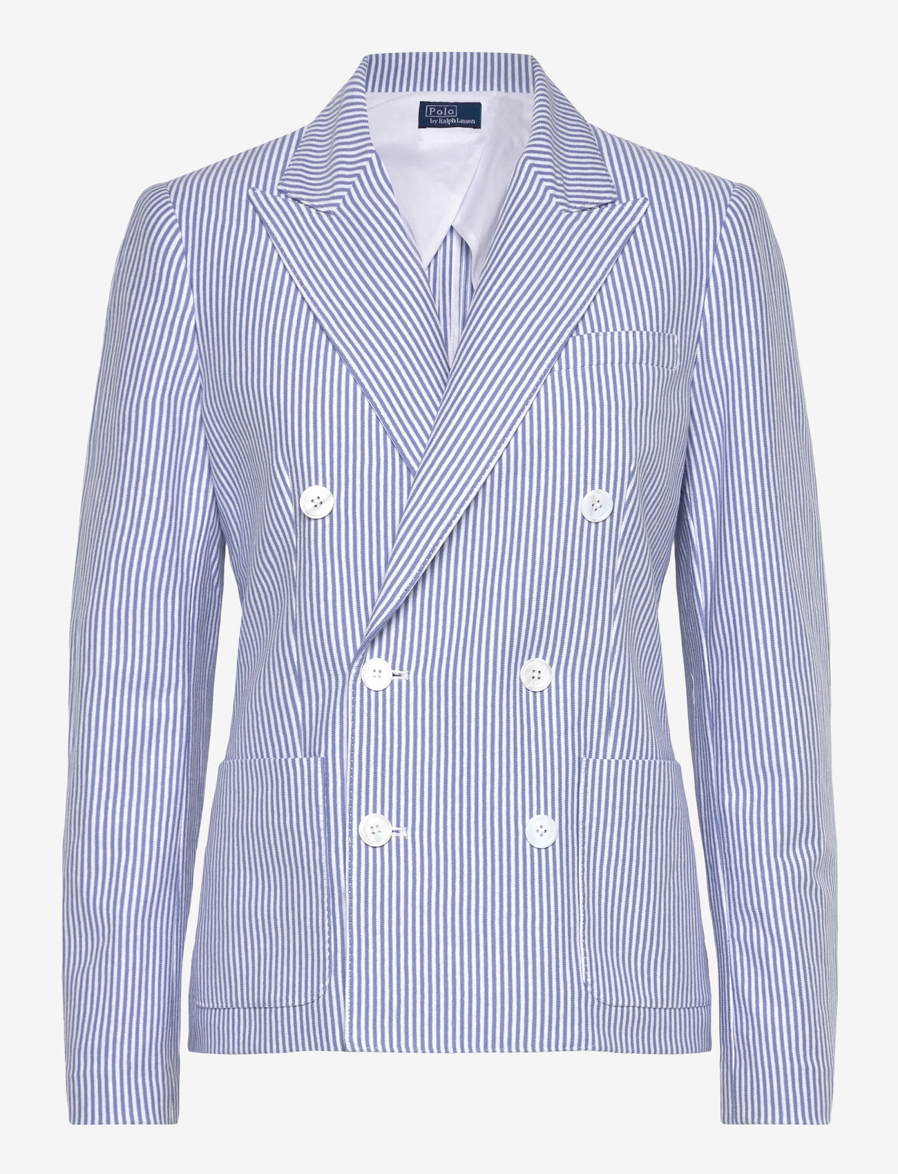Polo Ralph Lauren - YD UTILITY JSY-KNT-BLAZER/SPORT COA - dobbeltradede blazere - campus blue/white - 0