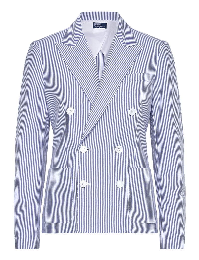 Polo Ralph Lauren - YD UTILITY JSY-KNT-BLAZER/SPORT COA - zweireihige blazer - campus blue/white - 0