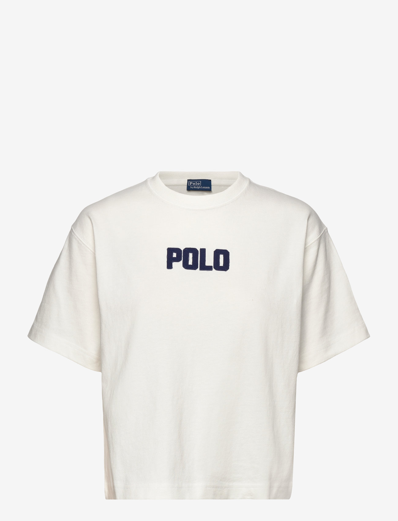 Polo Ralph Lauren - Logo Cotton Jersey Crewneck Tee - t-shirts - antique white - 0