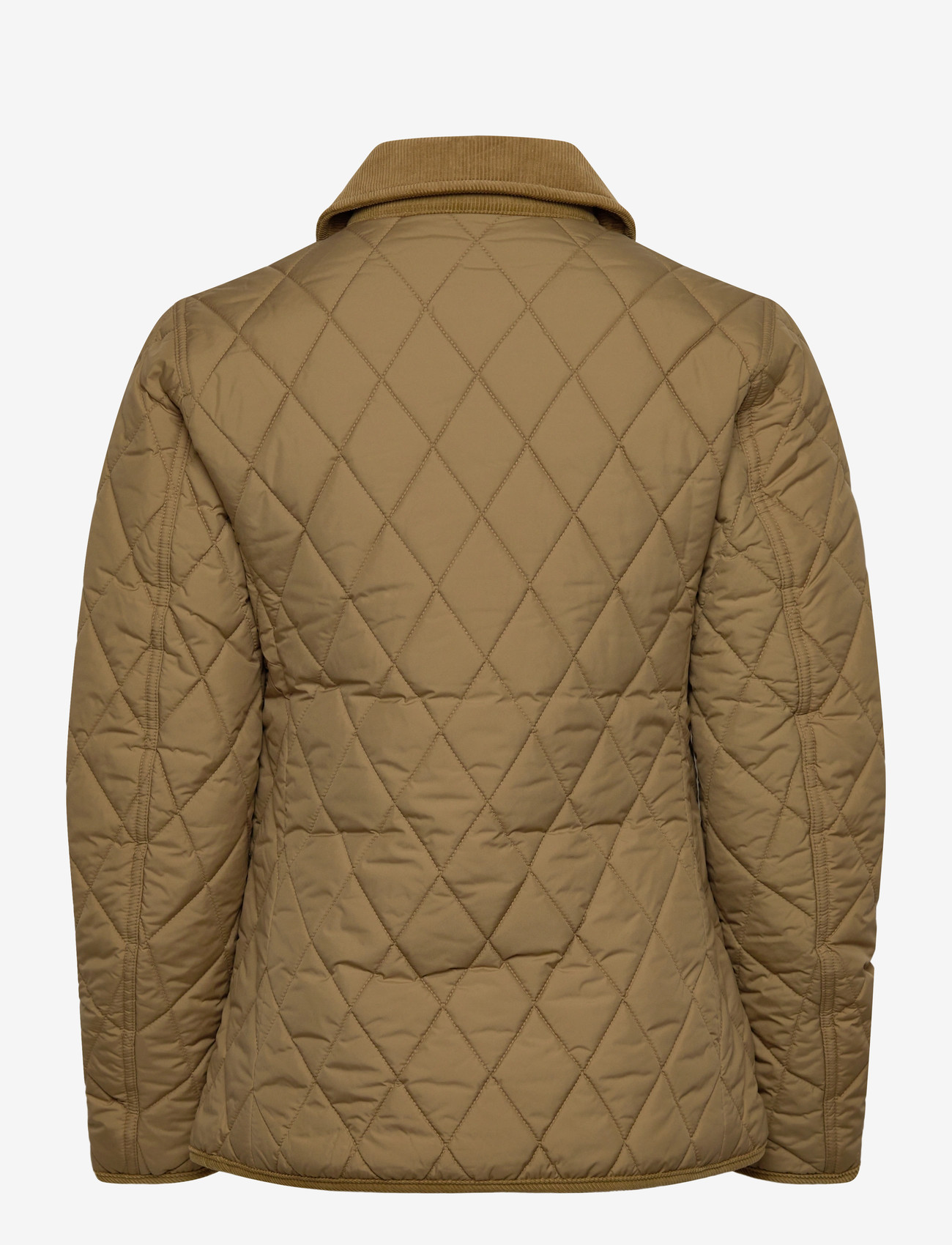 Polo Ralph Lauren - Corduroy-Trim Quilted Barn Jacket - dun- & vadderade jackor - desert khaki - 1