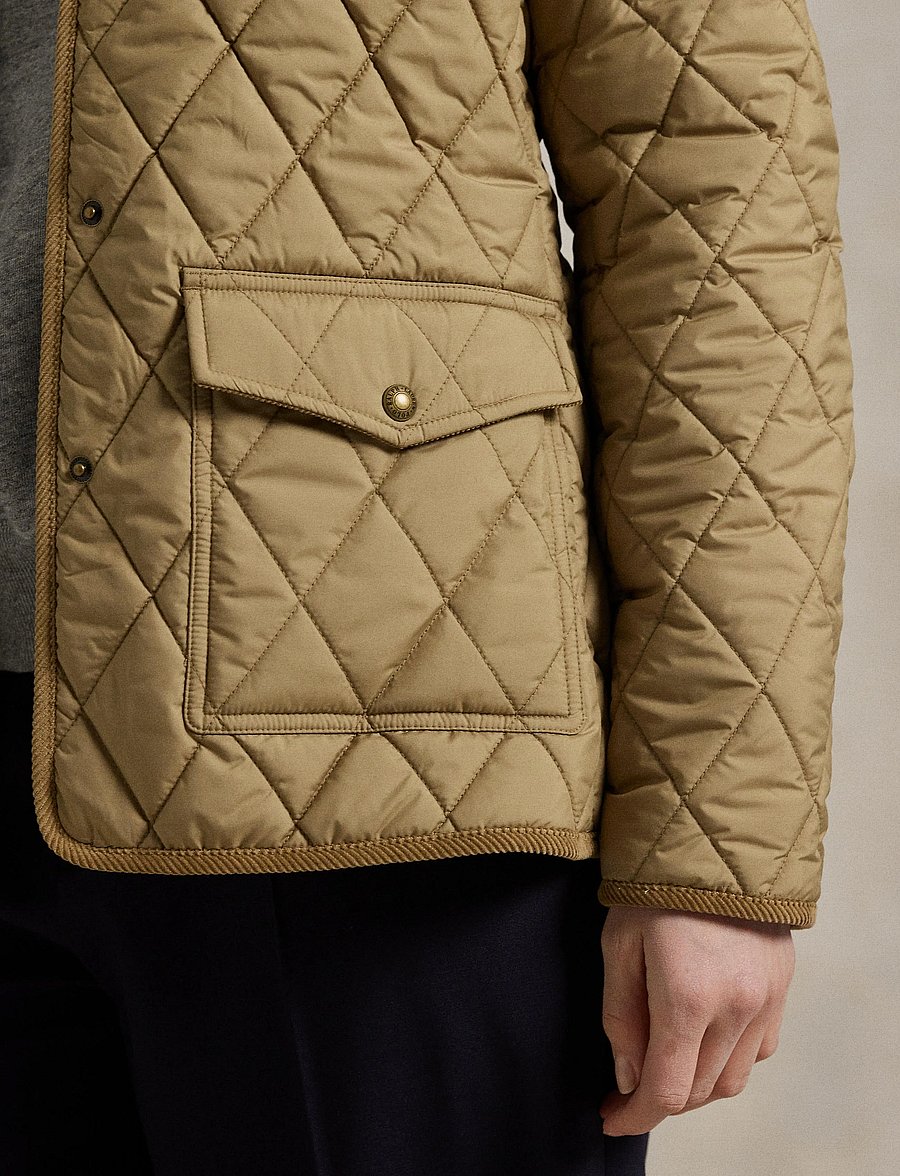 Polo Ralph Lauren - Corduroy-Trim Quilted Barn Jacket - gefütterte & daunenjacken - desert khaki - 5