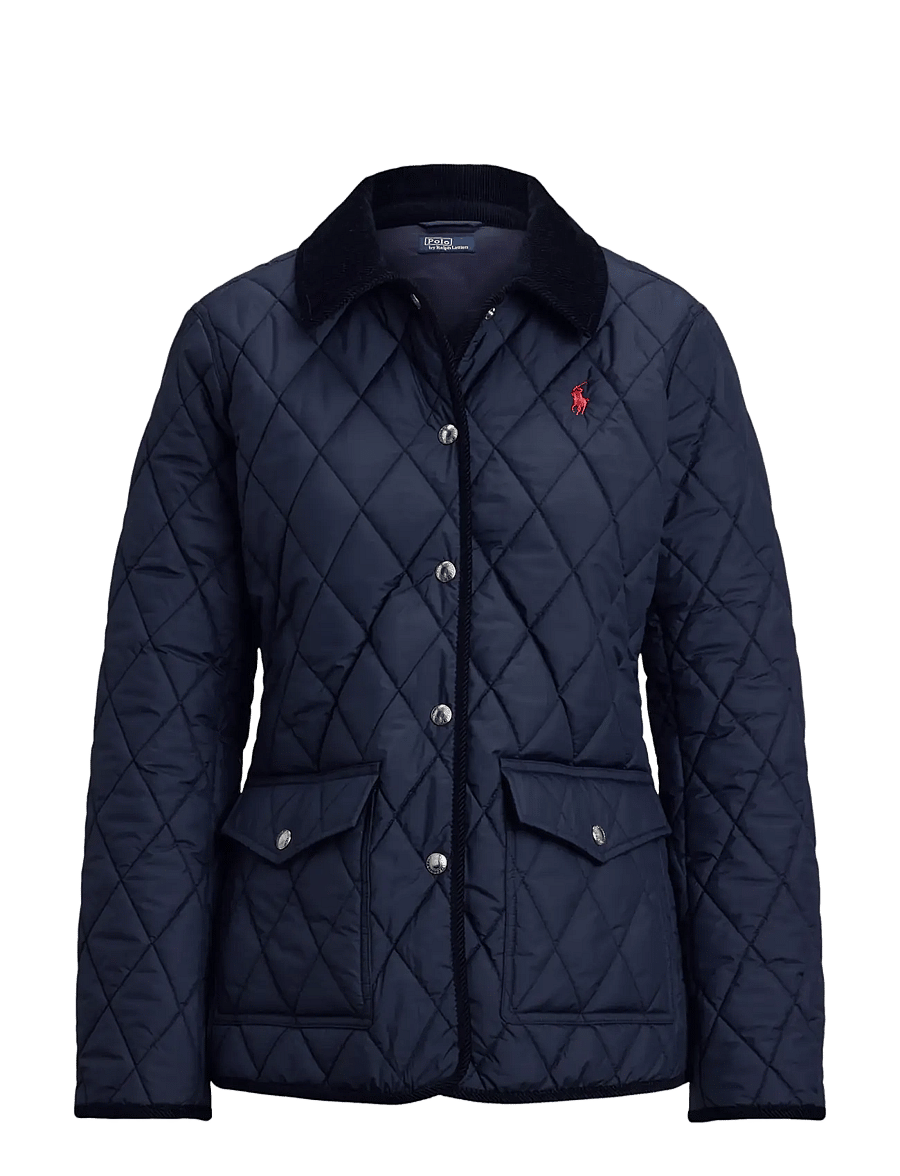 Polo Ralph Lauren - Corduroy-Trim Quilted Barn Jacket - vestes de printemps - rl navy - 1