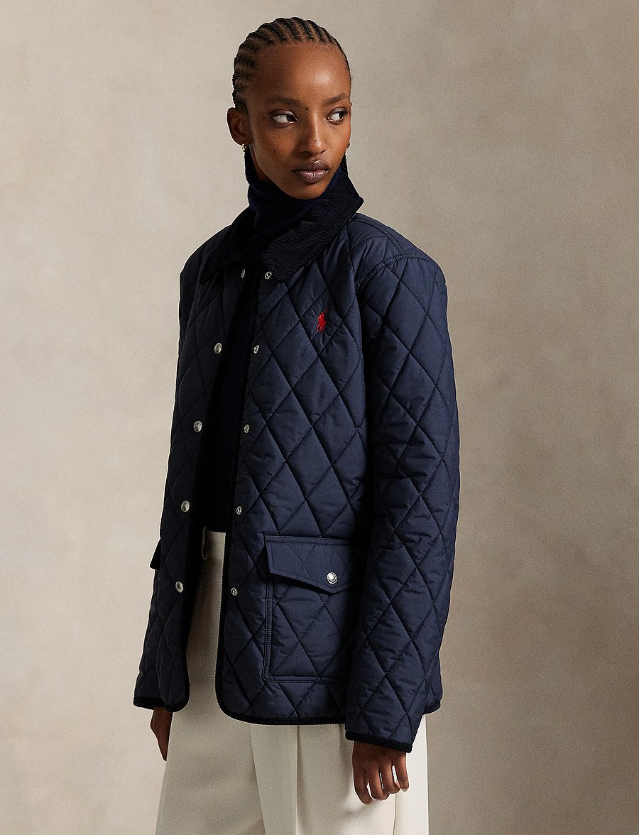 Polo Ralph Lauren - Corduroy-Trim Quilted Barn Jacket - vestes de printemps - rl navy - 3