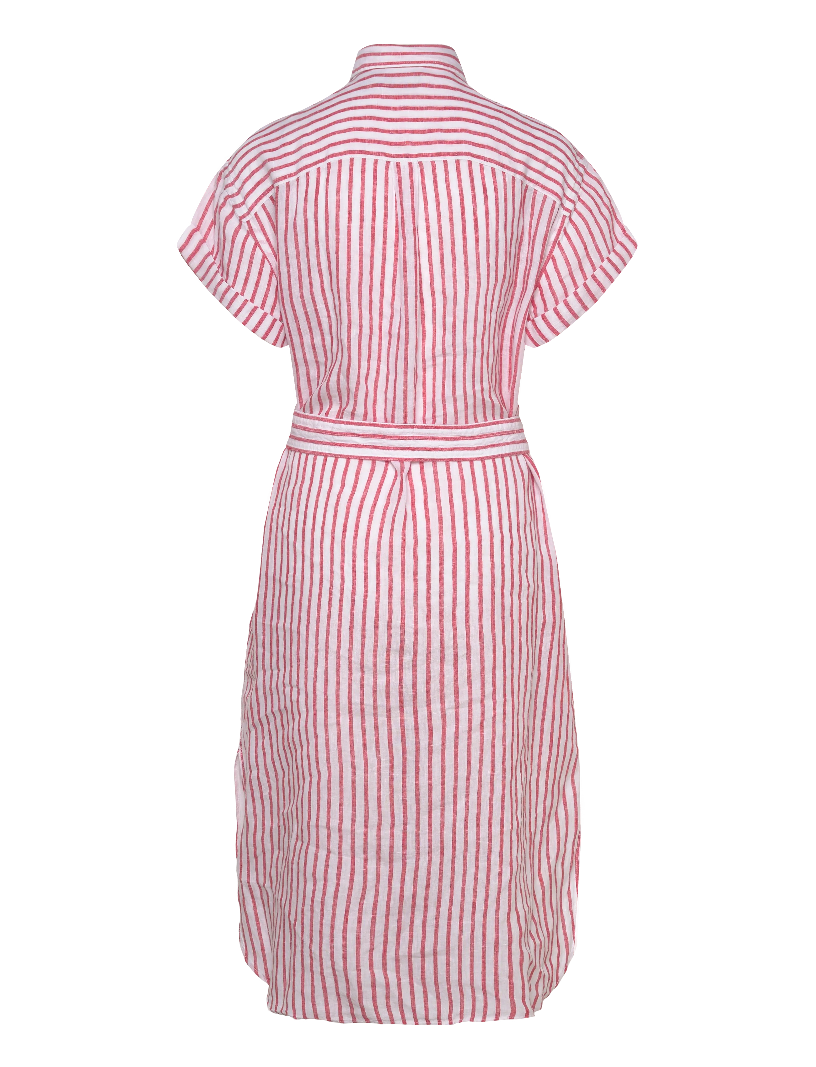 Polo Ralph Lauren - Striped Linen Short-Sleeve Shirtdress - robes d'été - 2019a white-red - 2