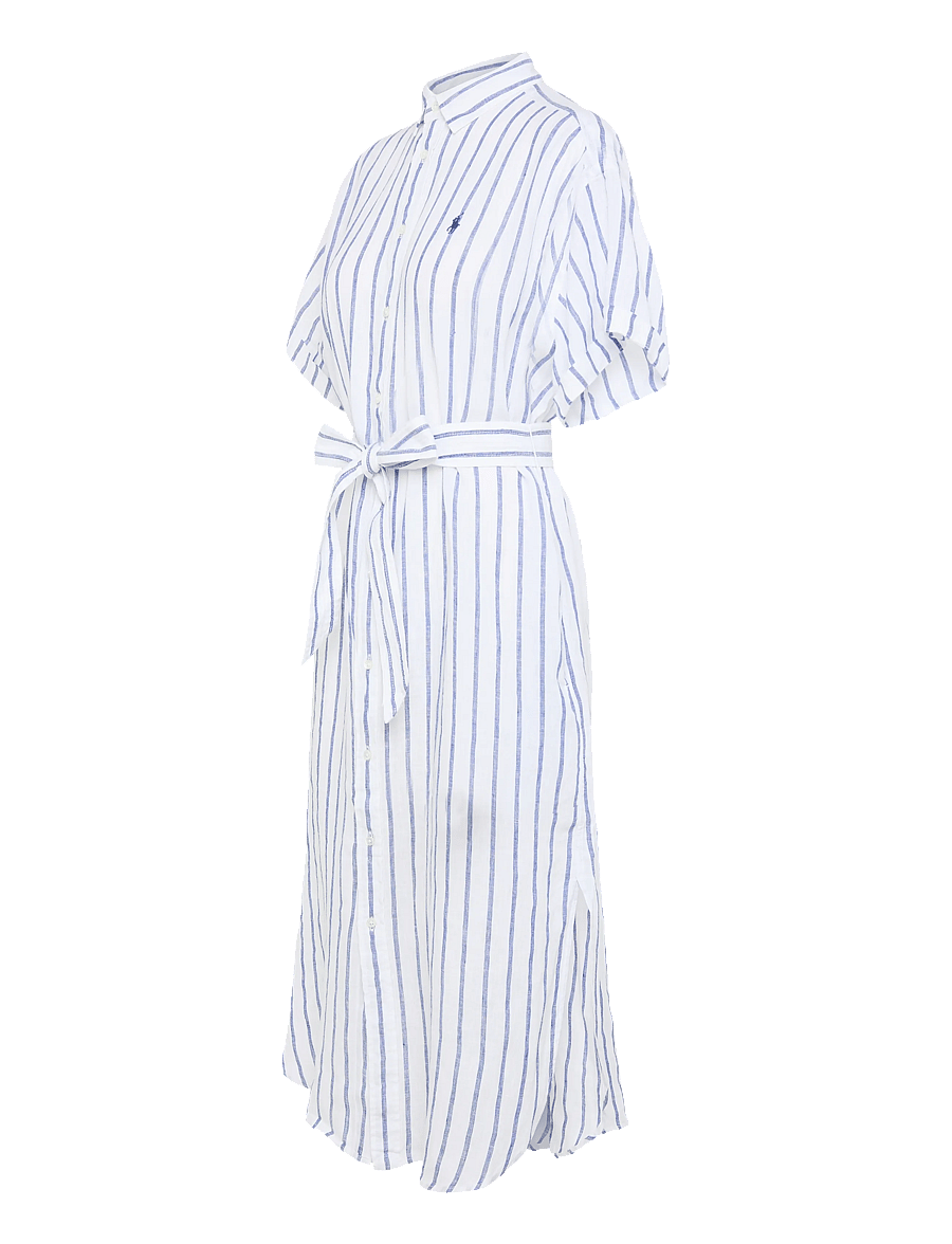 Polo Ralph Lauren - Striped Linen Short-Sleeve Shirtdress - sommerkleider - 2020 white-royal - 4