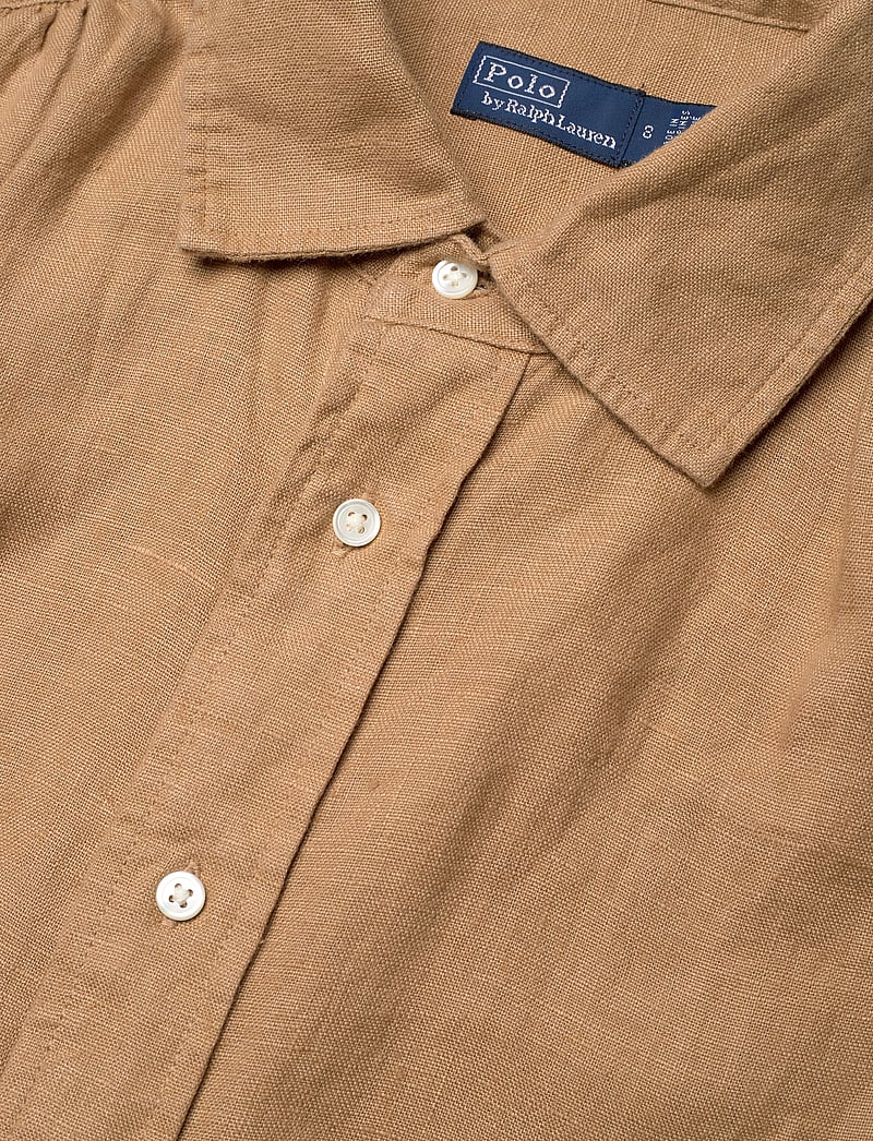 Polo Ralph Lauren - Belted Linen Shirtdress - skjortekjoler - camel - 2