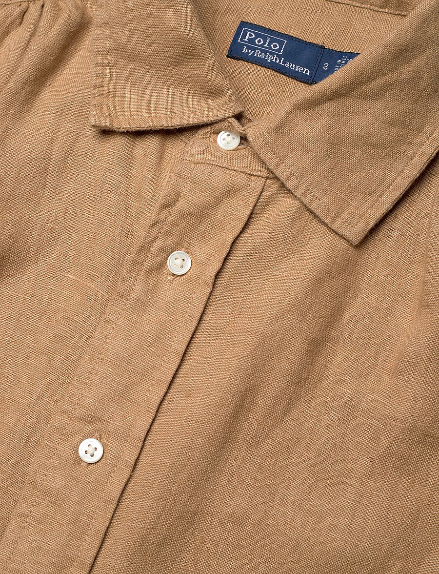 Polo Ralph Lauren - Belted Linen Shirtdress - hemdkleider - camel - 2