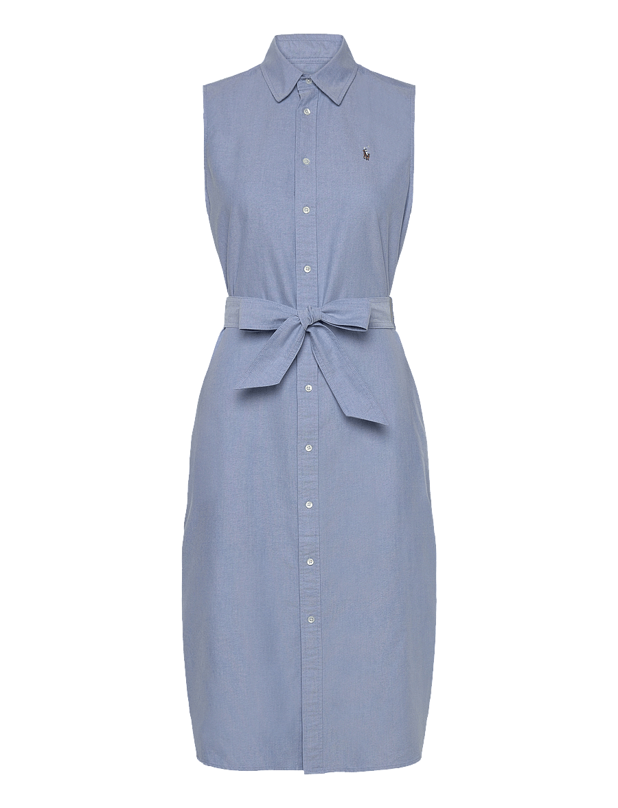 Polo Ralph Lauren - Belted Oxford Sleeveless Shirtdress - bsr blue - 0
