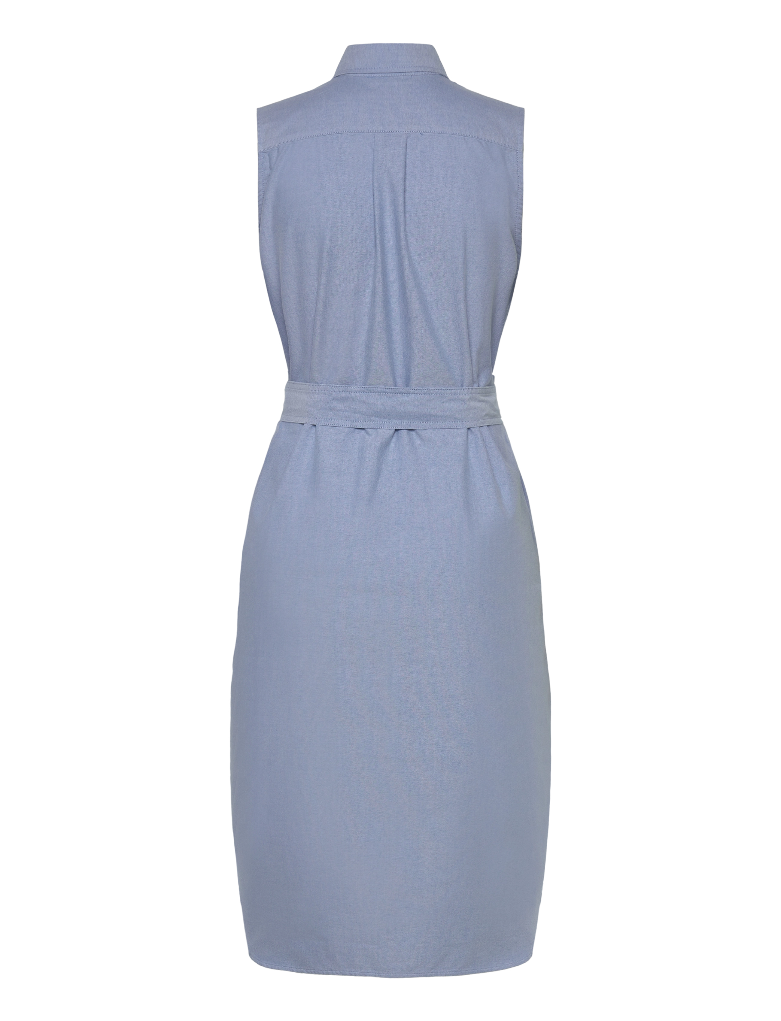 Polo Ralph Lauren - Belted Oxford Sleeveless Shirtdress - bsr blue - 1