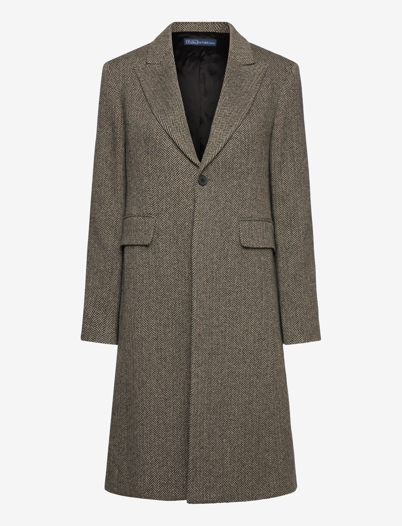 Polo Ralph Lauren - Wool-Blend Herringbone Coat - villased mantlid - black/cream herri - 0