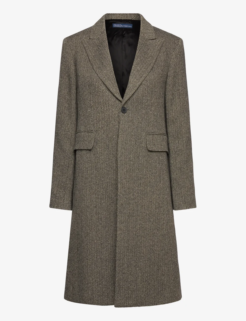 Polo Ralph Lauren - Wool-Blend Herringbone Coat - uldfrakker - black/cream herri - 0