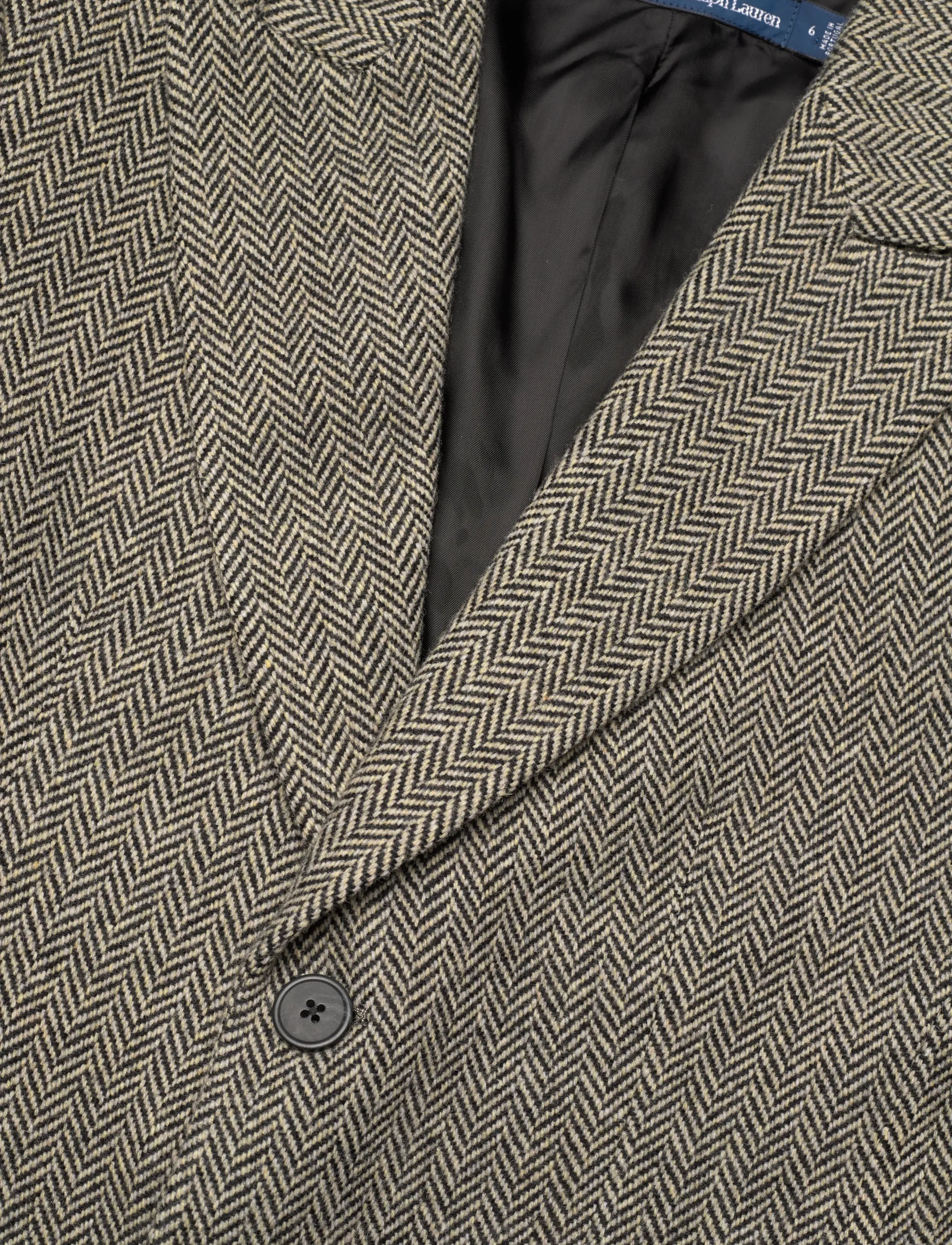 Polo Ralph Lauren - 2/15NM WL HRRNGBONE-WVN-COAT - vestes d'hiver - black/cream herri - 2
