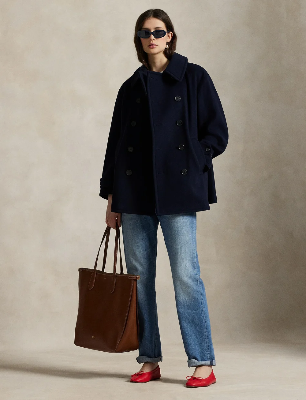 Polo Ralph Lauren - Wool Melton Peacoat - uldfrakker - ink - 0