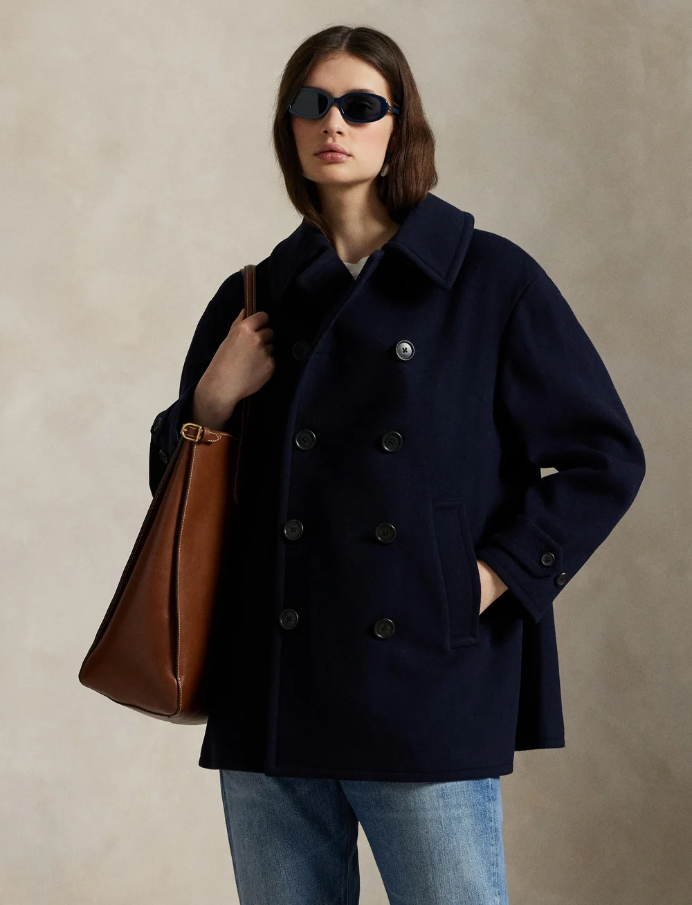 Polo Ralph Lauren - Wool Melton Peacoat - uldfrakker - ink - 3