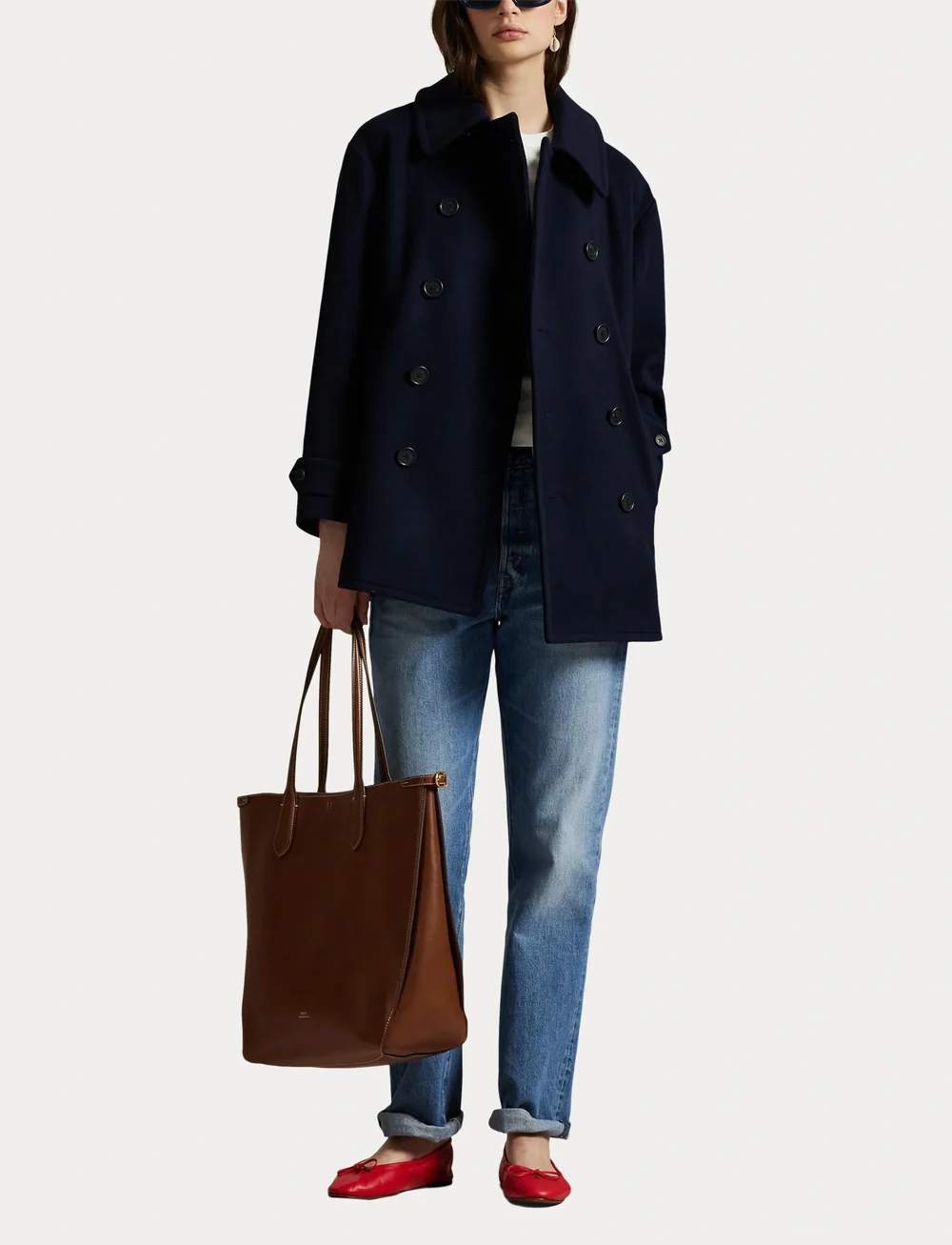 Polo Ralph Lauren - Wool Melton Peacoat - uldfrakker - ink - 4