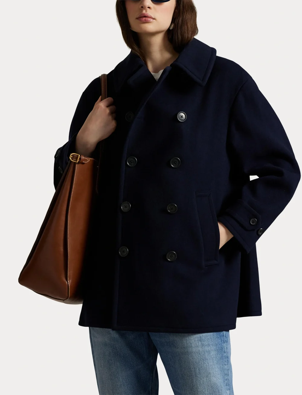 Polo Ralph Lauren - Wool Melton Peacoat - uldfrakker - ink - 5