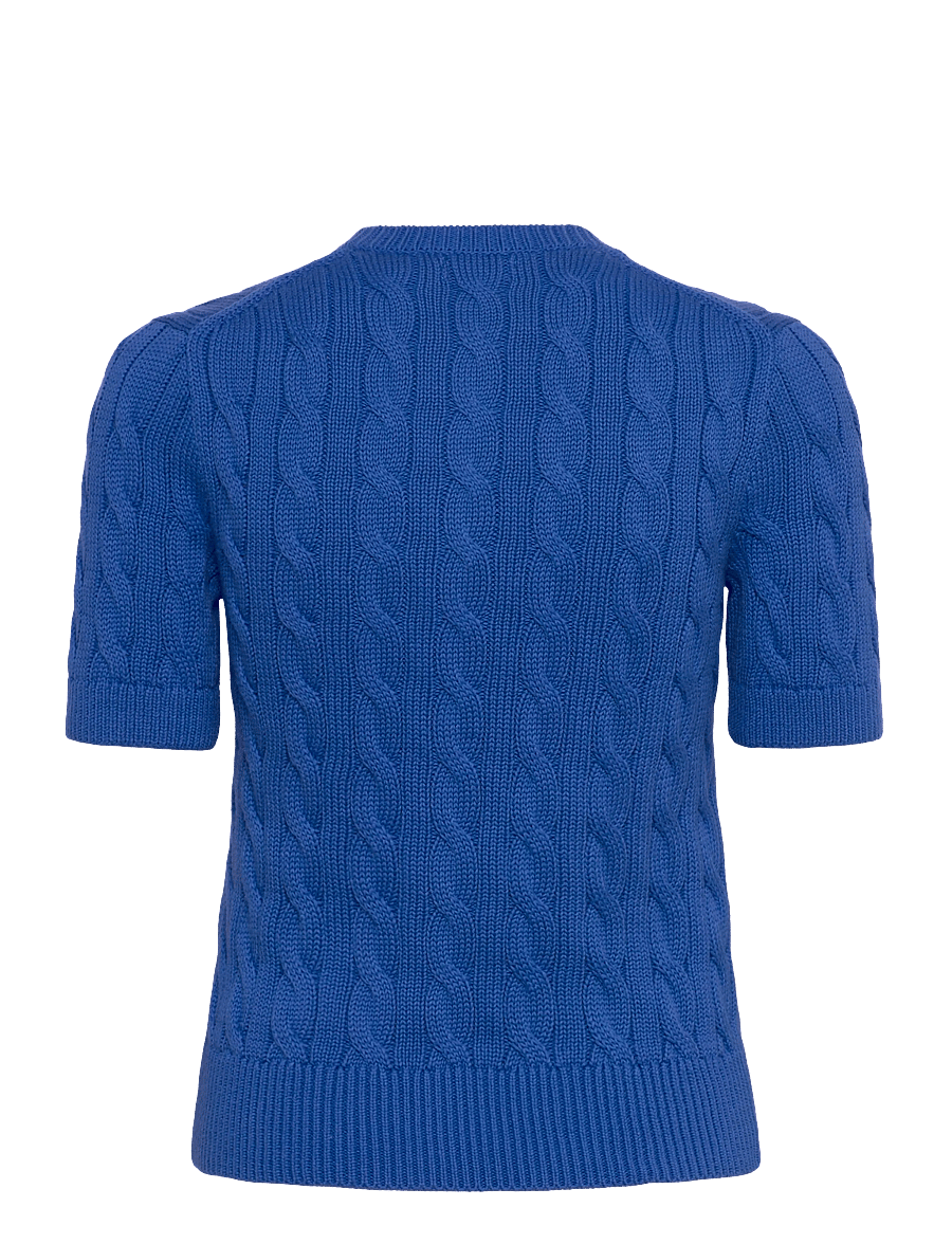 Polo Ralph Lauren - Cable-Knit Cotton Short-Sleeve Cardigan - cardigans - gala blue - 2