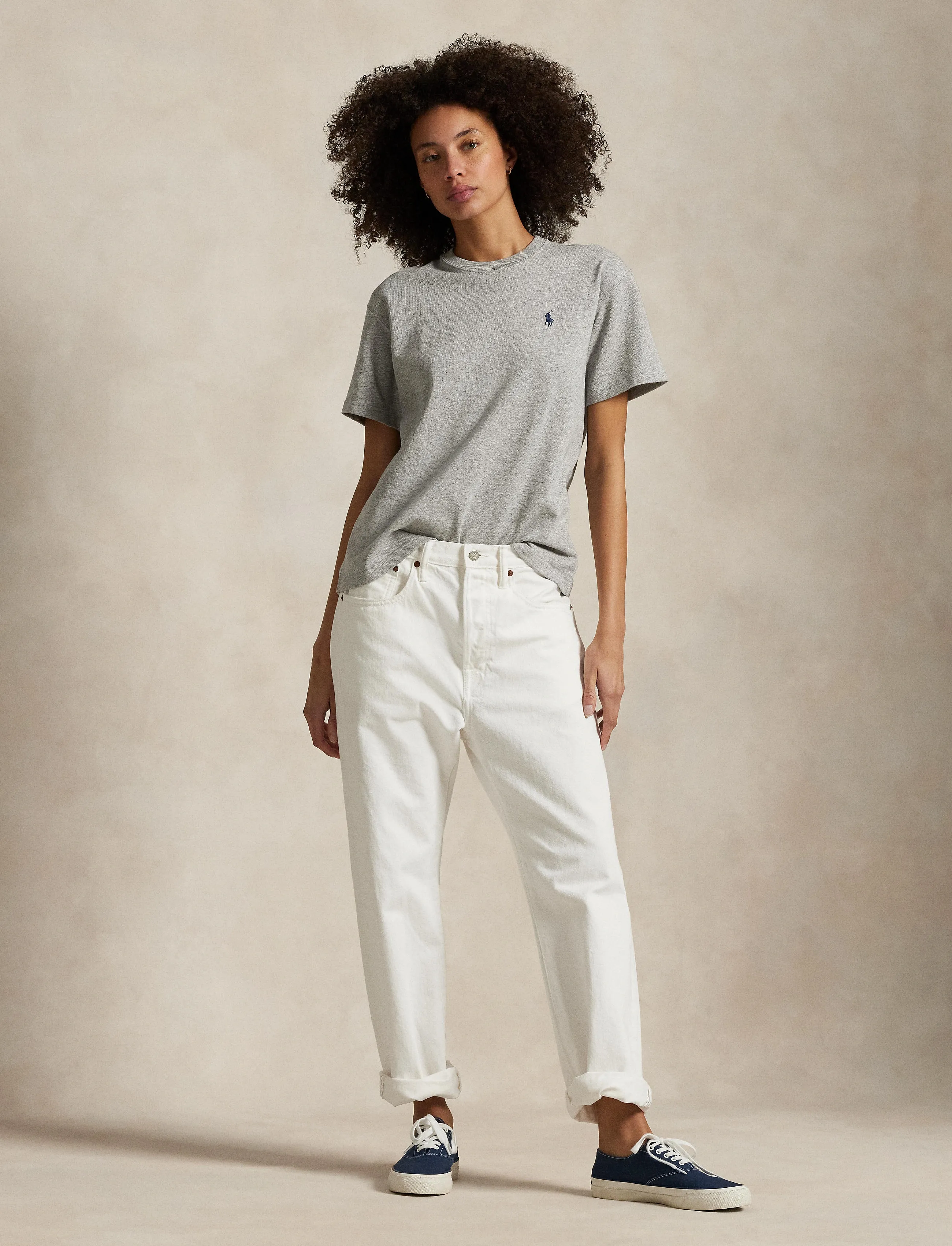 Polo Ralph Lauren Relaxed Fit Cotton Jersey Tee - T-shirts - COBBLESTONE HEATH / grey