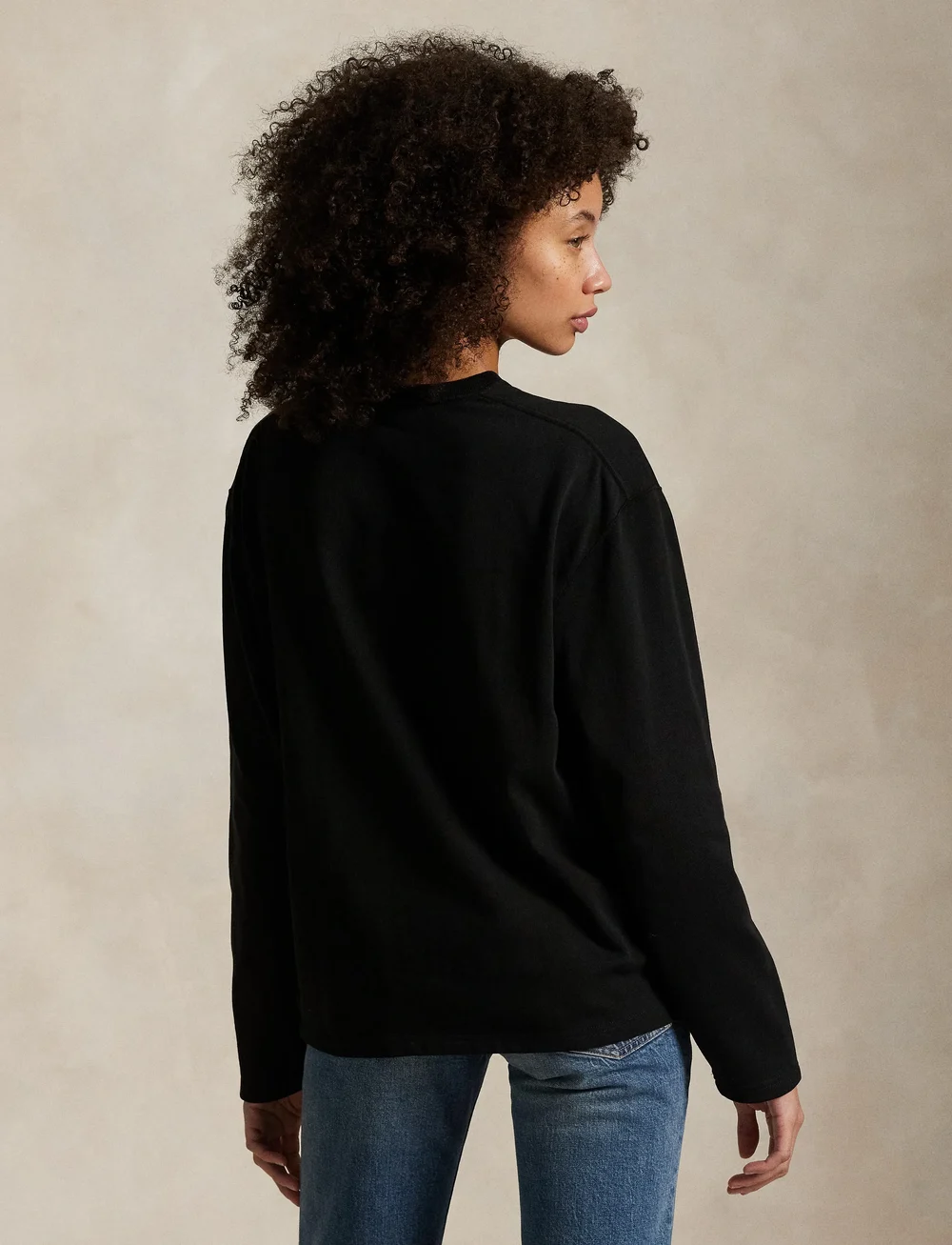 Polo Ralph Lauren - Cotton Jersey Long-Sleeve Tee - t-paidat & topit - polo black - 2