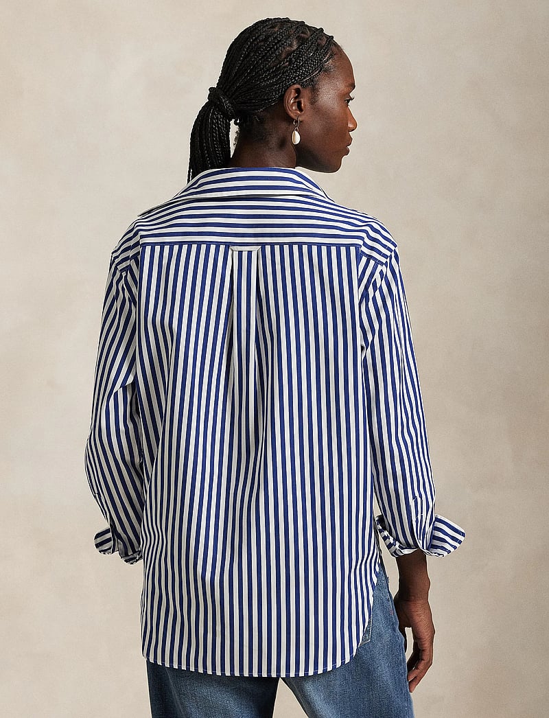 Polo Ralph Lauren - Oversize Fit Striped Cotton Shirt - teksasärgid - 1323 fall royal - 2