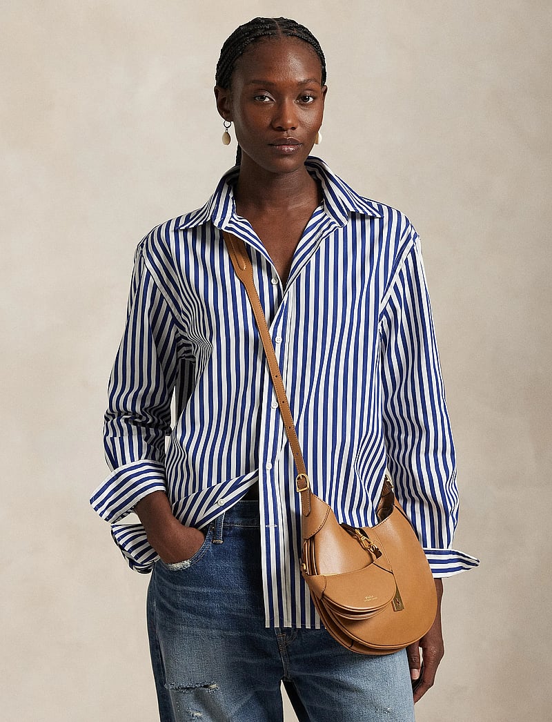 Polo Ralph Lauren - Oversize Fit Striped Cotton Shirt - teksasärgid - 1323 fall royal - 3