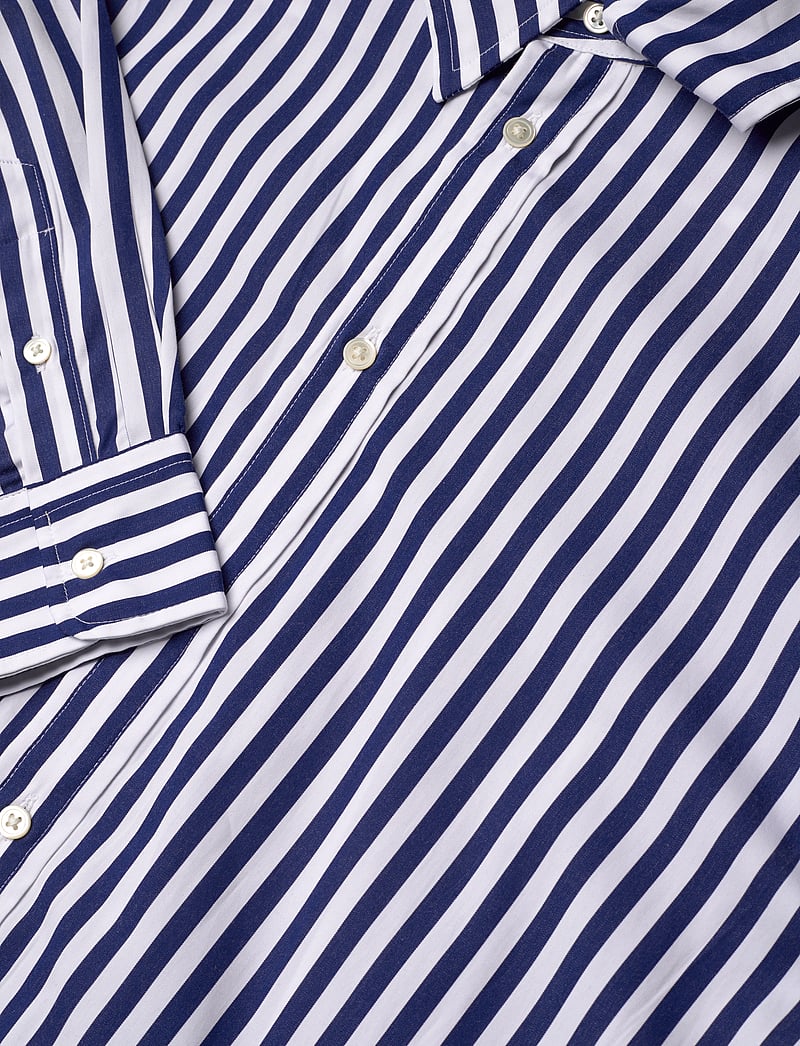 Polo Ralph Lauren - Oversize Fit Striped Cotton Shirt - teksasärgid - 1323 fall royal/ - 1