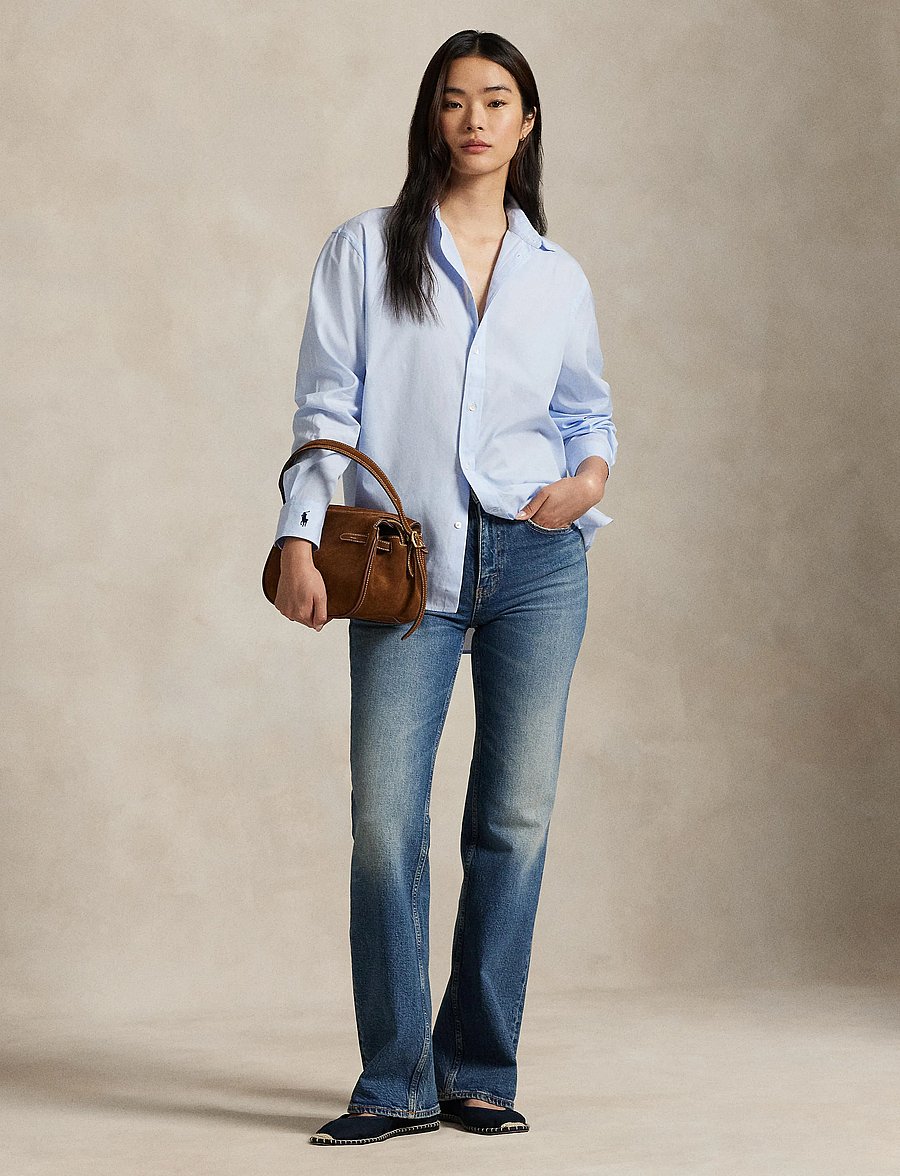 Polo Ralph Lauren - Oversize Fit Cotton Shirt - chemises en jeans - light blue - 0
