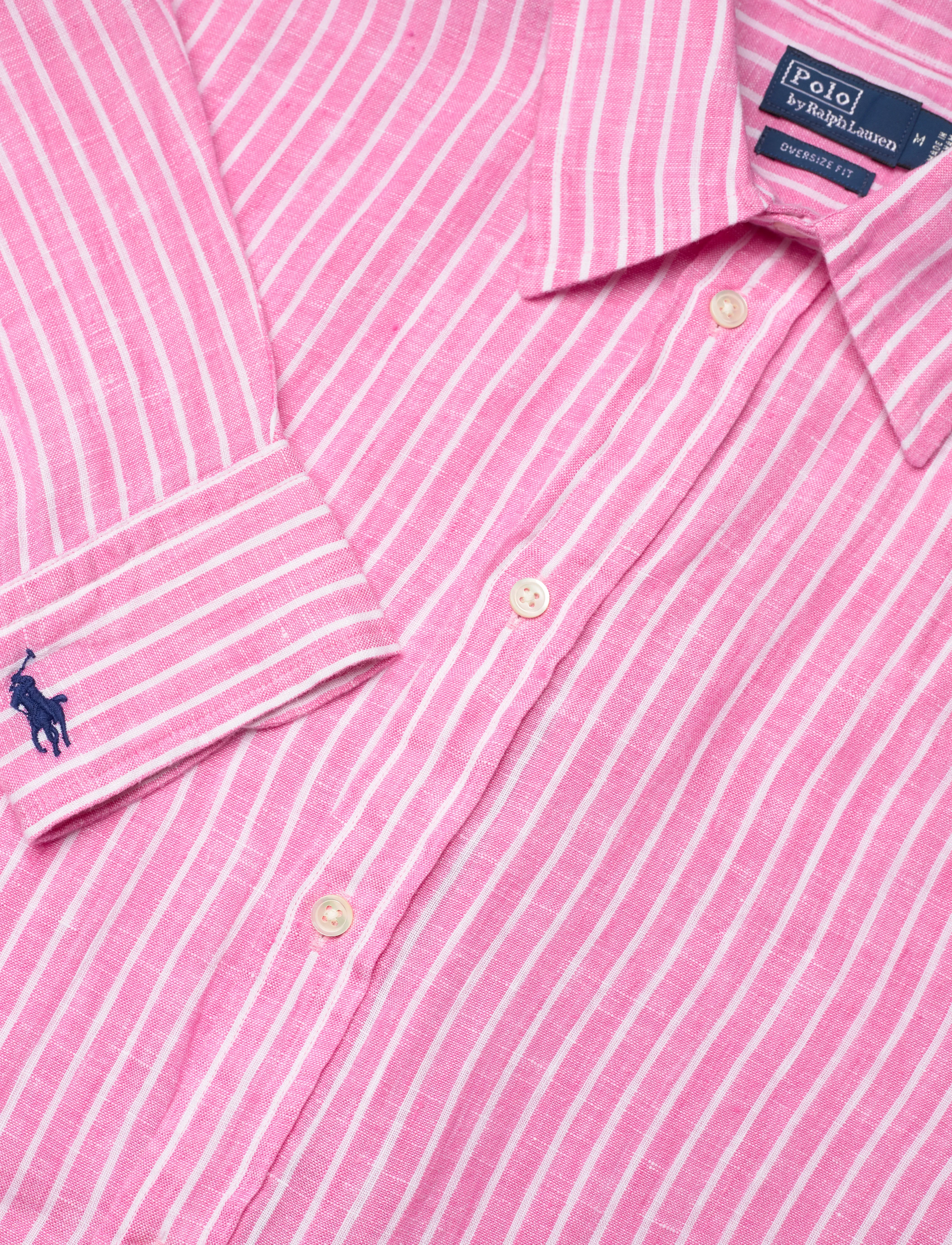 Polo Ralph Lauren - 17/1 YD LINEN-LSL-BFS - 1818b pink/white - 2