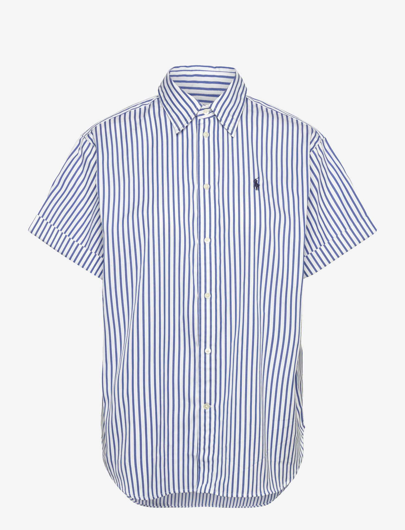 Polo Ralph Lauren - Oversize Fit Striped Cotton Shirt - 1822 white/royal - 0