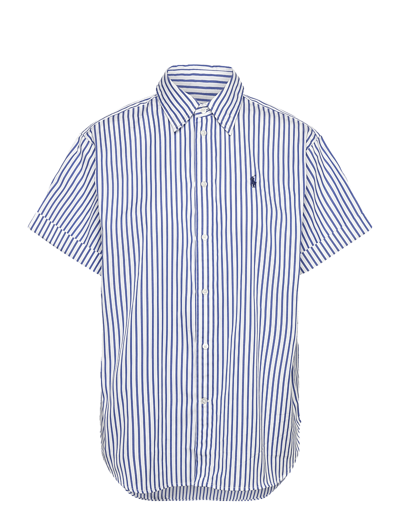 Polo Ralph Lauren - Oversize Fit Striped Cotton Shirt - 1822 white/royal - 0