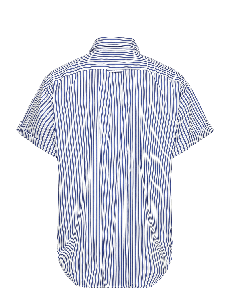 Polo Ralph Lauren - Oversize Fit Striped Cotton Shirt - 1822 white/royal - 1