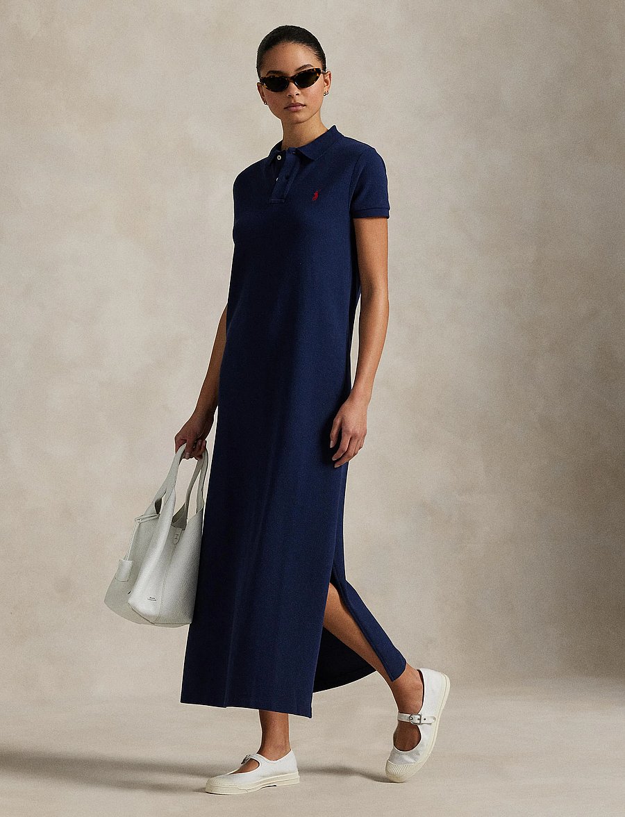 Polo Ralph Lauren - Cotton Mesh Polo Dress - robes t-shirt - newport navy - 5
