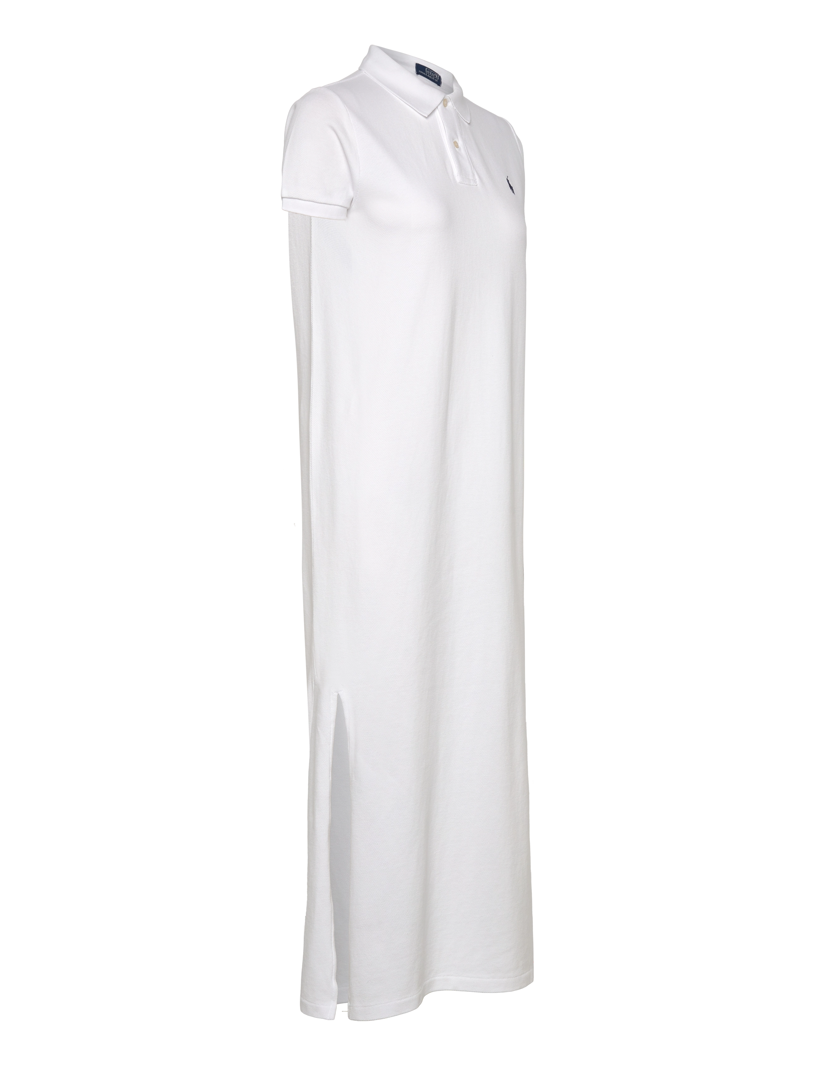 Polo Ralph Lauren - Cotton Mesh Polo Dress - maxi sukienki - white - 4