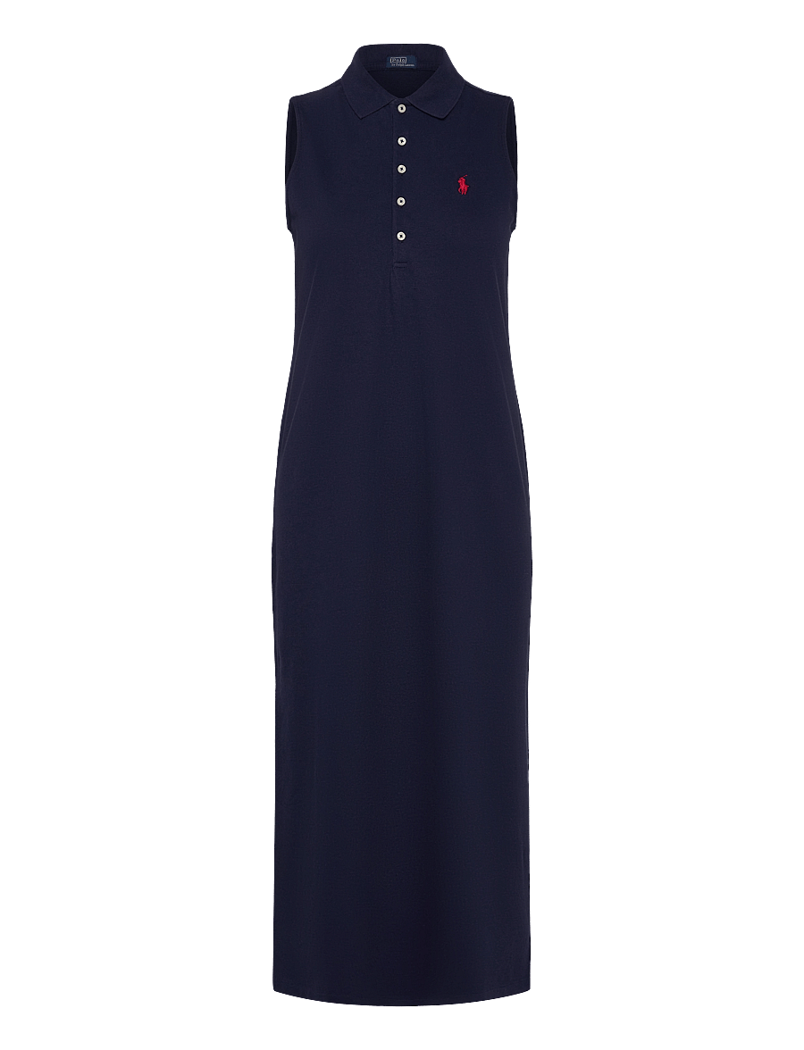 Polo Ralph Lauren - Stretch-Cotton Sleeveless Polo Dress - vasaras kleitas - newport navy - 1